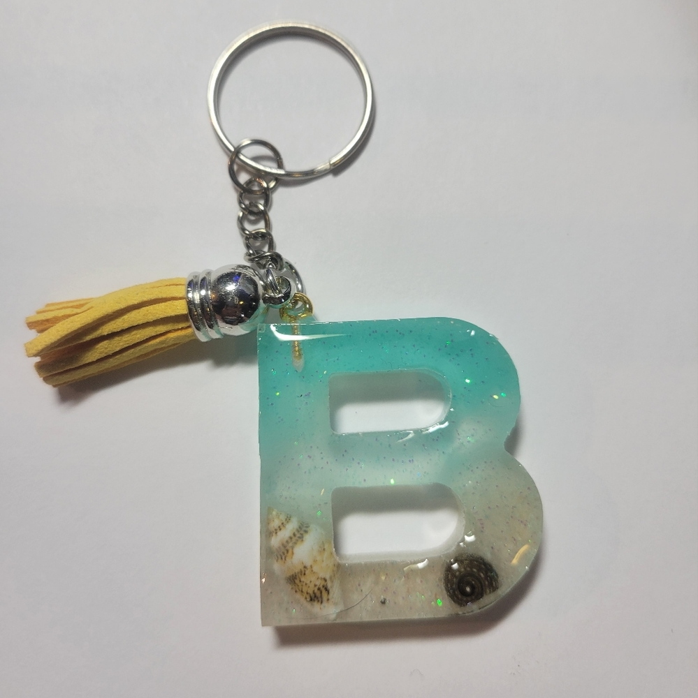 Initial B beach themed key chain.